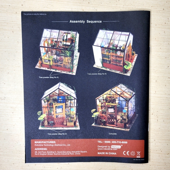 NIB Robotime Miniature Lighted House Kit DG104 Cathy's Flower House - Picture 8 of 10